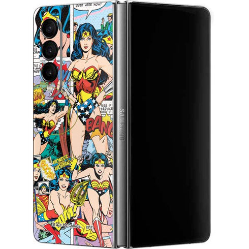 DC Comics Wonder Woman Comic Blast Galaxy Z Fold4 5G Skin